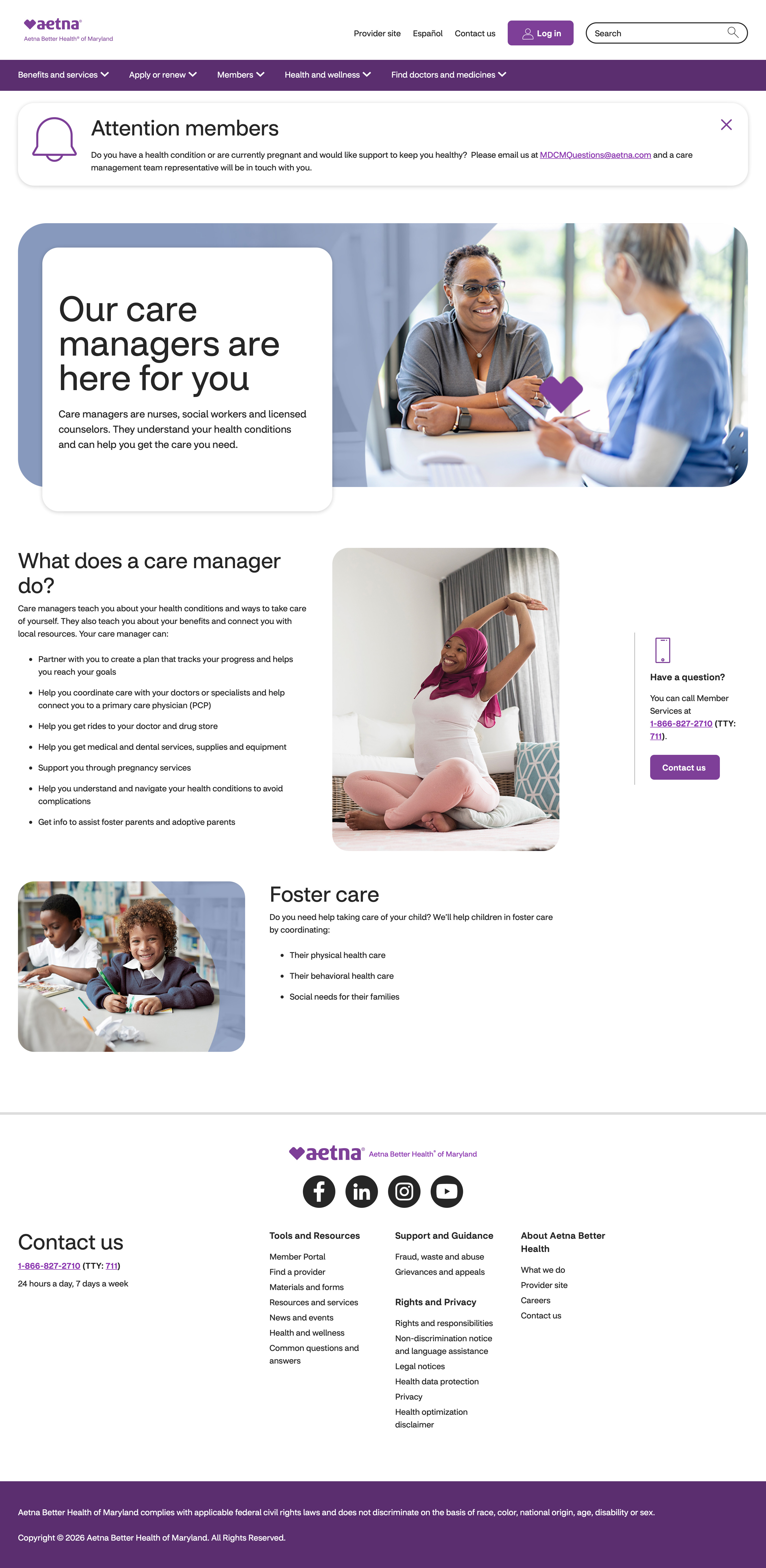 Maryland — Care Management
